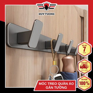 Móc treo quần áo Huy Tưởng dán tường chịu lực chất liệu nhôm hàng không cao cấp tặng kèm keo dán và ốc vit 