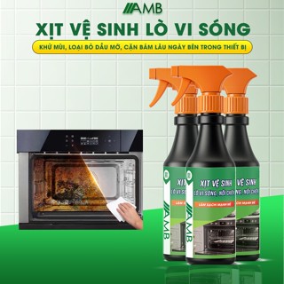 Xịt Vệ Sinh Lò Nướng, Nồi Chiên Không Dầu, Lò Vi Sóng AMB Tẩy Sạch Dầu Mỡ, Vết Cháy Khét, Khử Mùi Hiệu Quả 300ML