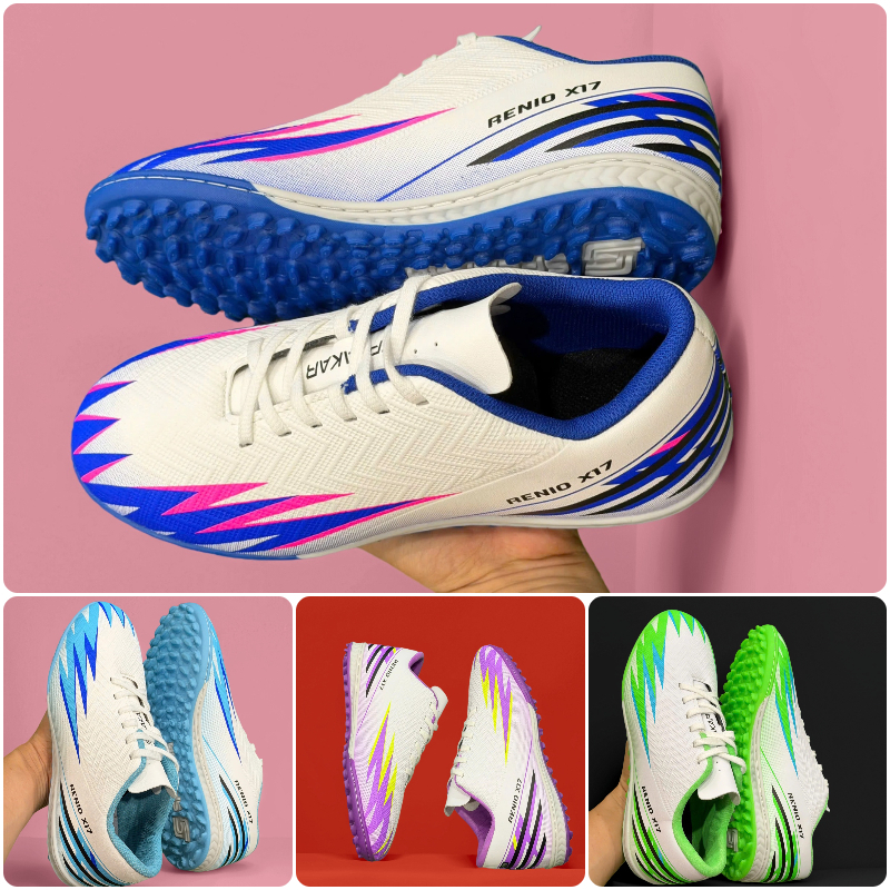 Giày Đá Bóng Nam Renio X17 Đủ Size 36-44, Khâu Đế, Ôm Chân