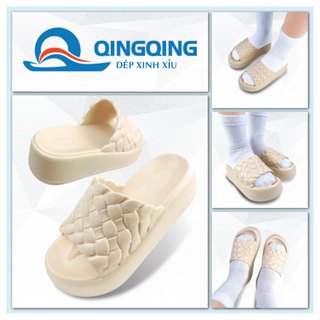  Dép Bánh Mì Nữ ASIA Họa Tiết Quả Thông Nhựa EVA Êm Chân Đế Dày 5cm -DWE102 