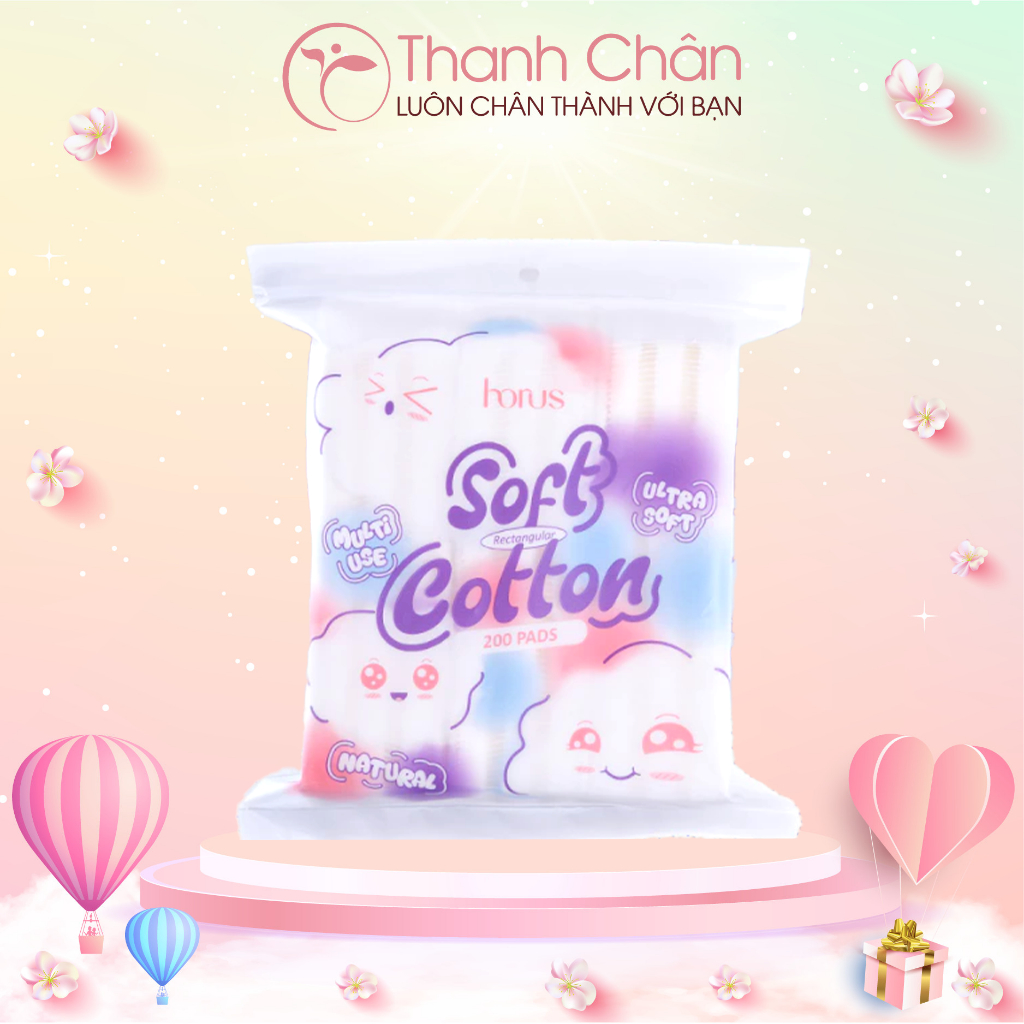 Bông tẩy trang Horus Soft Cotton 200 miếng