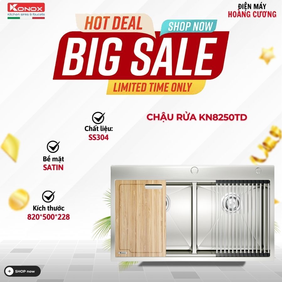 Chậu Rửa Bát Konox Workstation – Topmount Sink KN8250TD Chống Trầy & Chống Gỉ