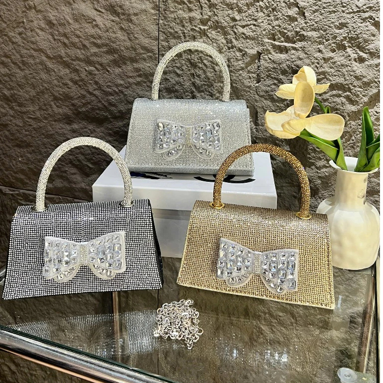 Túi xách nữ, túi xách tay dự tiệc đính đá bling bling thời trang sang chảnh Uyên Store DK303