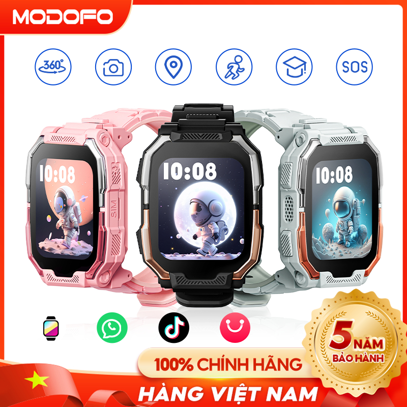 KIUMO đồng hồ thông minh trẻ em 4G GPS,gọi video HD,【Quà tặng kèm dây đeo & ốp silicone】