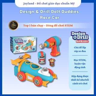   Hàng nhập khẩu Mỹ  Đồ chơi máy khoan thiết kế xe đua - Design & Drill Bolt Buddies Race Car - Learning Resources 