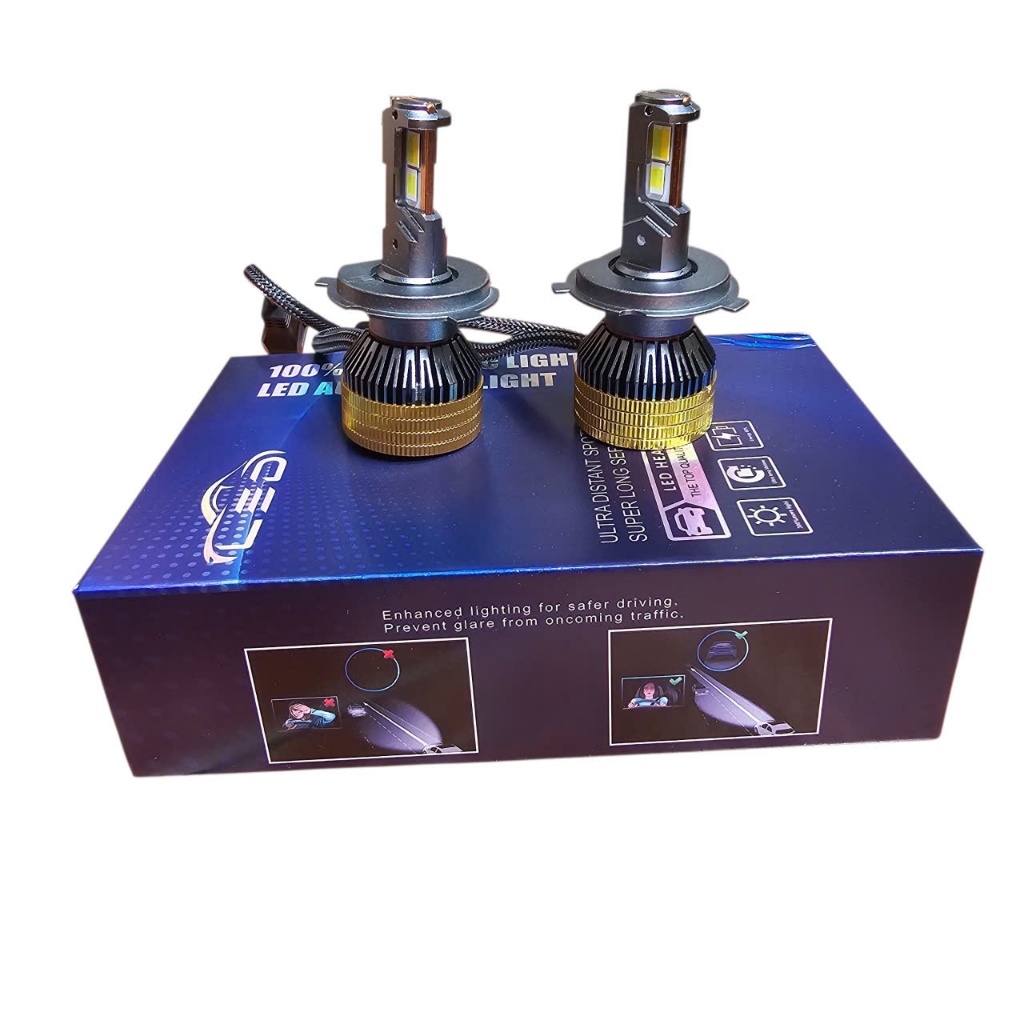 2 Bóng Đèn Cos / Đèn Pha LED Ô Tô 3 Màu 160W 28000LM H4 H7 H11 9005 6000K / 3000K /4300K