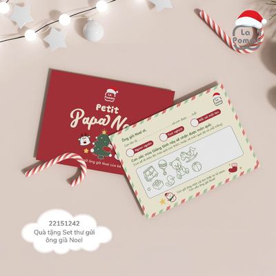 (HÀNG TẶNG KHÔNG BÁN) Quà tặng Set thư gửi ông già Noel