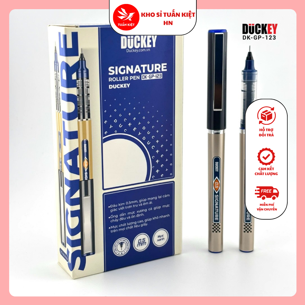 Bút kim Duckey Signature  DK-GP-123 ngòi 0.5mm - Mực liền thân bút