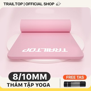  【COD Trailtop Thảm Tập Yoga Thảm Tập Gym NBR Định Tuyến Cao Cấp 2 Lớp Cấp Dày 10mm Chống Trượt 