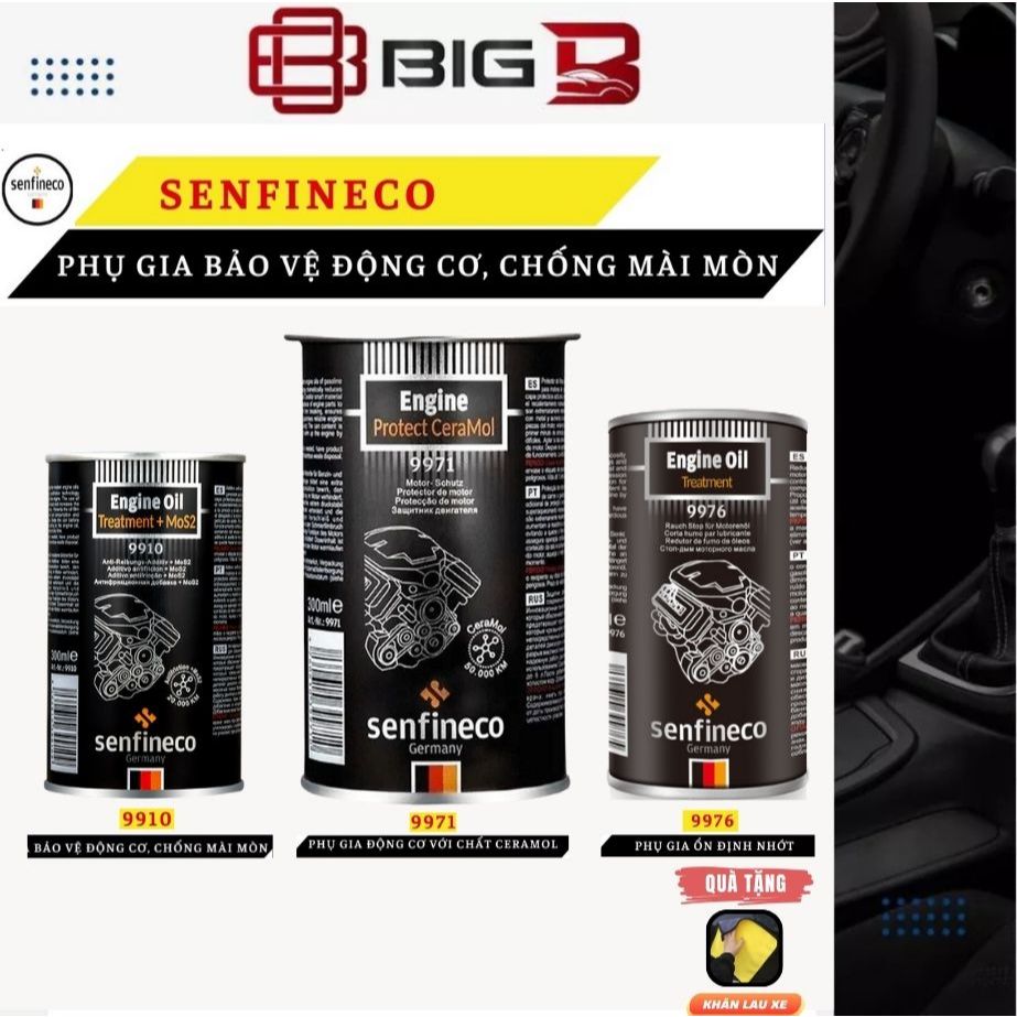 Phụ gia nhớt tăng chất lượng cho ô tô SENFINECO 9976 9910 9971 Engine Oil Treatment dung tích 300ml