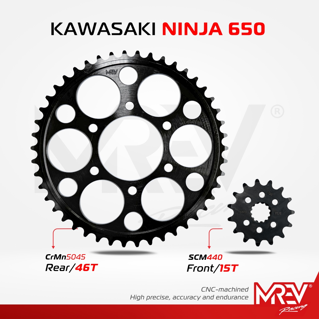 Nhông dĩa MREV cho Versys 650, Ninja 650, Vulcan 650, Vulcan S, EN650, Z650 2017-2020, Z650RS 2022-2