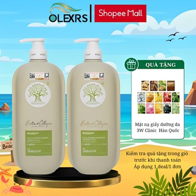 (Màu Xanh Lá 2024) Cặp Gội Xả BIOTIN COLLAGEN VOUDIOTY Giúp Giảm Rụng Tóc, Kiểm Soát Dầu