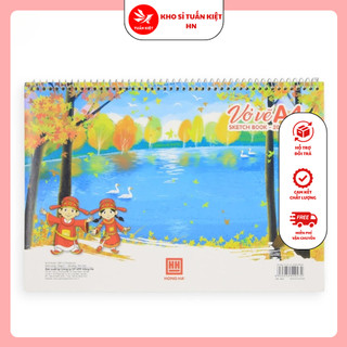  Vở vẽ lo xo Hồng Hà 20 tờ A4 trạng nguyên HH4927 vở vẽ kẹp lò xo giấy xịn chắc chắn 
