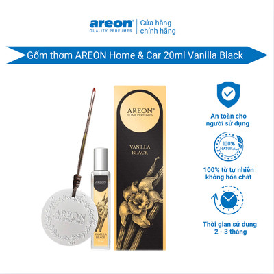 Gốm thơm AREON Home & Car 20ml Vanilla Black