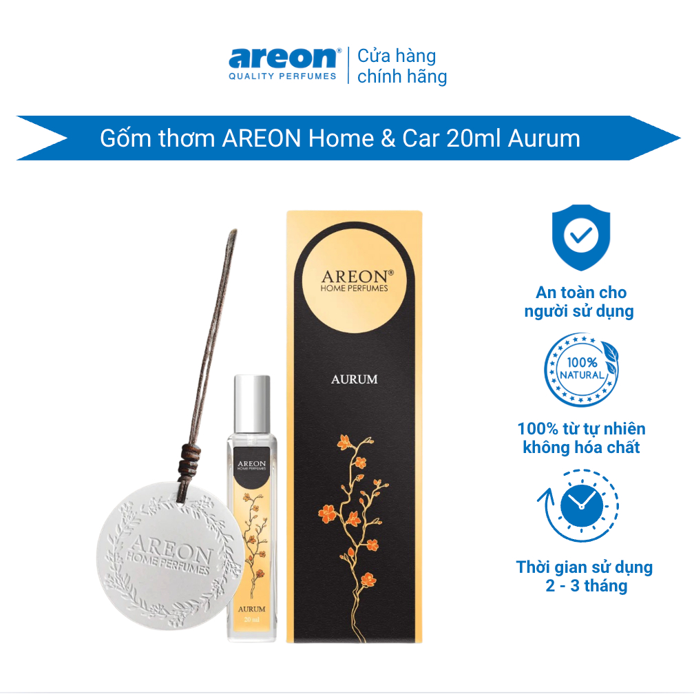 Gốm thơm AREON Home & Car 20ml Aurum