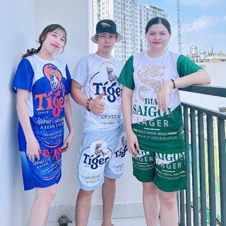  Đồ Bộ Quần Áo Thể Thao Nam Bốn Mùa Chất Thun Lạnh Co Giãn 4 Chiều Họa Tiết BIA SAIGON - T1S K1 