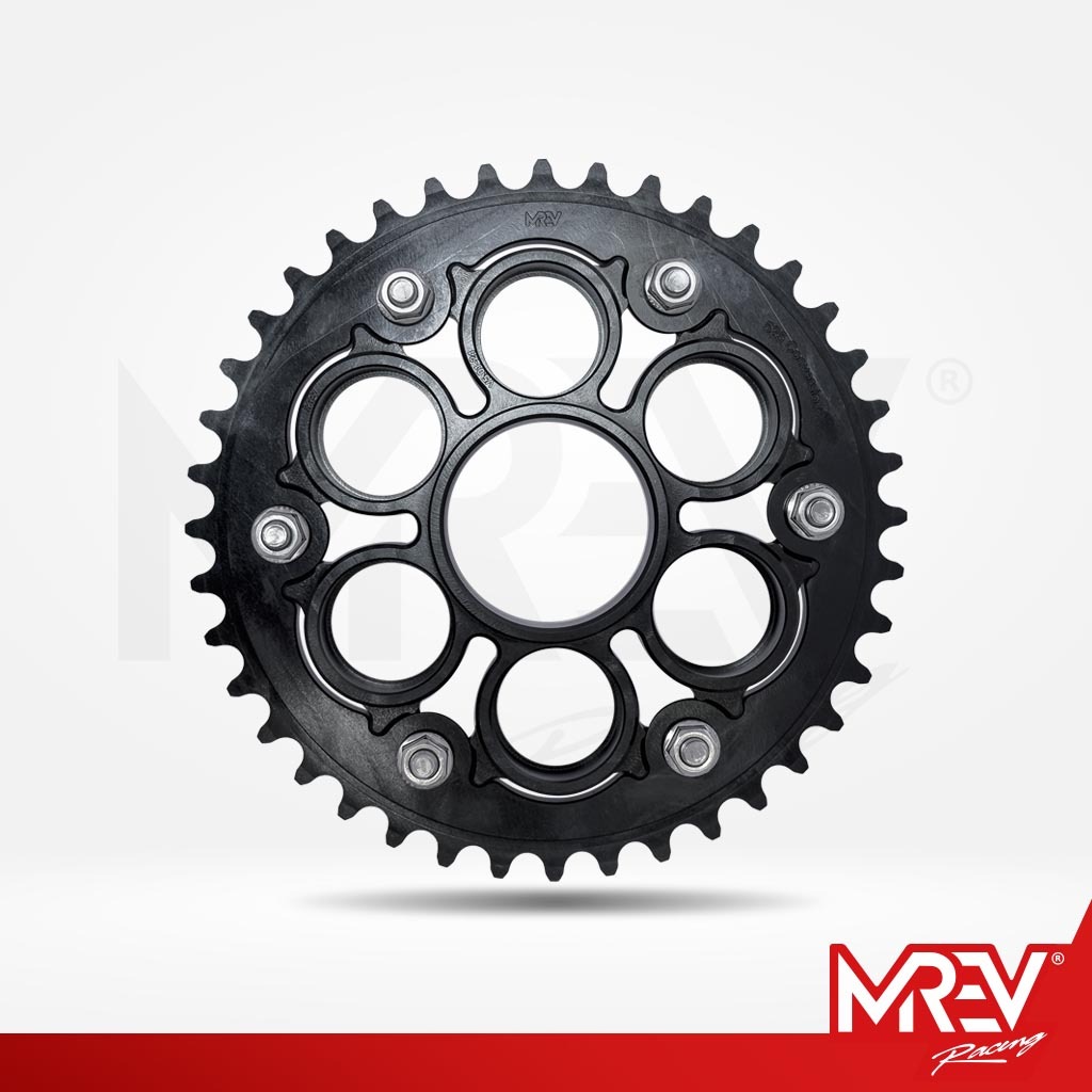 Lòng nhôm MREV Racing năm lỗ, sáu lỗ dành cho các dòng xe Ducati gắp đơn - CNC nguyên khối, hiệu suấ