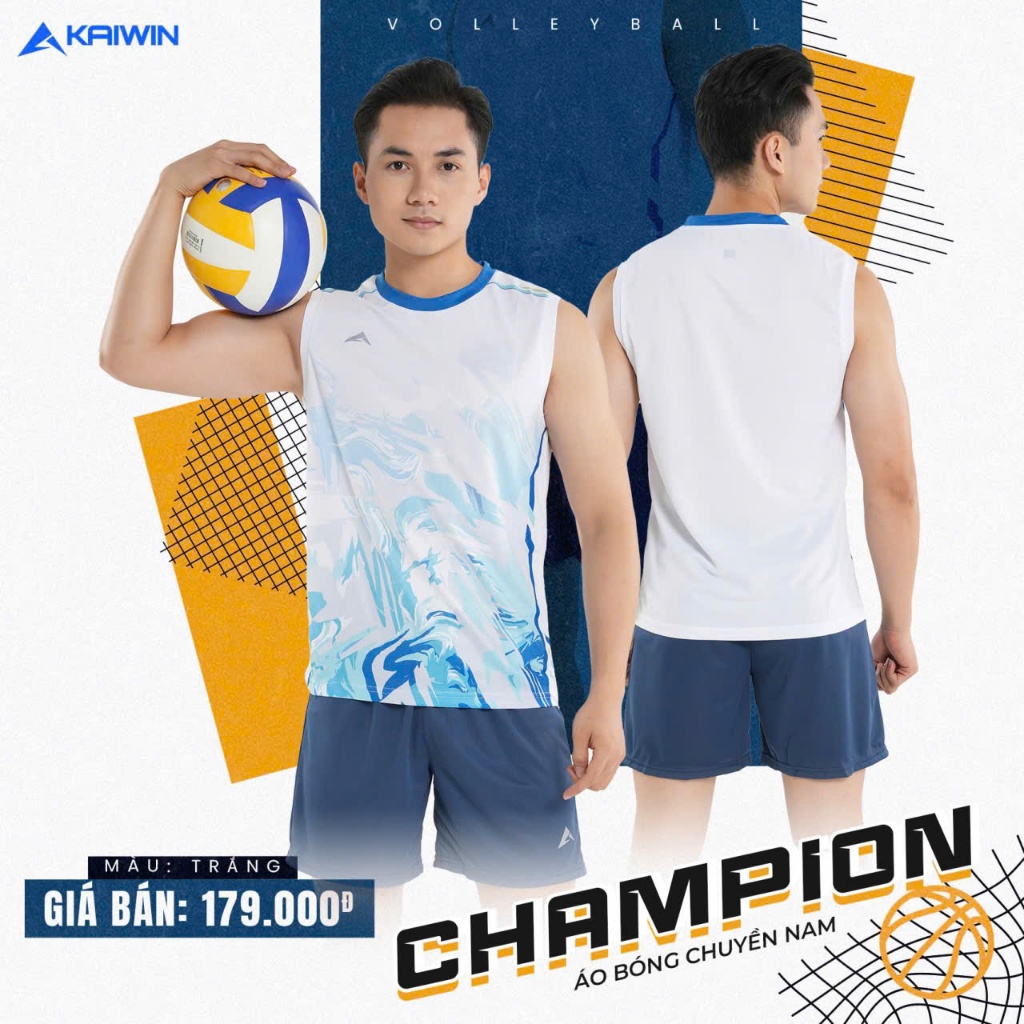 Áo Cầu Lông, Bóng Chuyền Nam Nữ sát nách Champion, ba lỗ, Co Giãn 4 Chiều, Thấm Mồ Hôi, tôn dáng