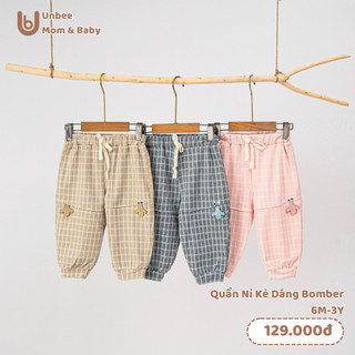 Quần nỉ bomber bé trai bé gái Unbee chất nỉ cotton mềm mịn dáng bo gấu - Quần bomber cho bé