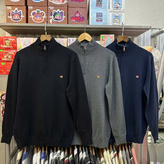  Áo Len Cổ Lọ Regular Fit Essential Solid Classic Quarter-Zip Sweatshirt - Khóa ZIP 