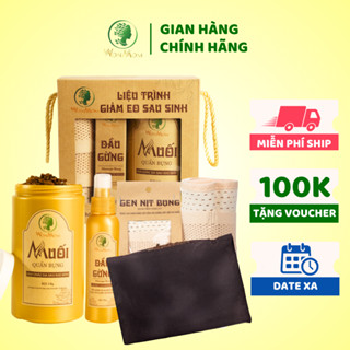    Giảm 50K - Đơn 479K   Liệu trình săn chắc eo sau sinh Wonmom   1 Muối quấn bụng + Dầu gừng + Đai muối + Gen nịt bụng   