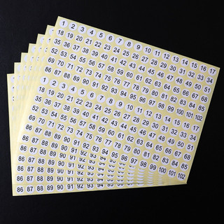 tem số thứ tự số 1-100 combo 30 bộ tem dán số decal
