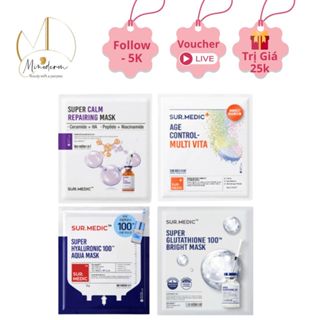  Hộp 10 miếng Mặt Nạ SUR.MEDIC hỗ trợ dưỡng trắng da phục hồi cấp ấp toàn diện 