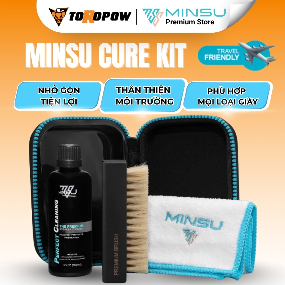 Bộ Kit Vệ Sinh Giày Chuyên Dụng MINSU Perfect M6955 Giặt Khô Siêu Tốc Bảo Vệ,Tiện Lợi Cho Mọi Loại Giày, Mang Đi Du Lịch
