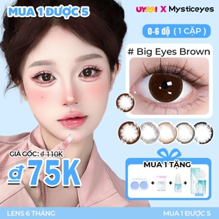   mua 1 được 5  Kính áp tròng MCK1 Mysticeyes 0-6 độ; 1 cặp lens+1 nước ngâm 60ml+1 nhỏ mắt+1 máy rửa lens+1 khay 