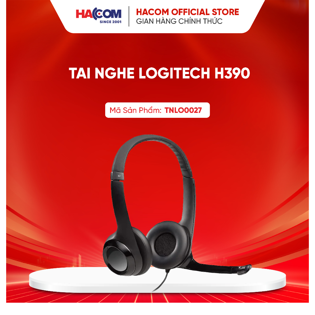 Tai nghe có dây Logitech H390 - bảo hành 24 tháng