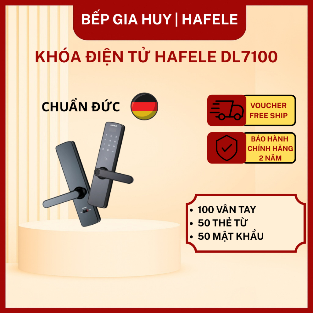 Khóa điện tử Hafele DL7100 (Không bao gồm Pin) 912.05.498