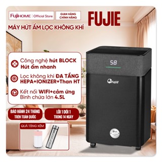  Máy hút ẩm lọc không khí Ion-HEPA FujiE HM916ED Công suất 16 Lít Ngày Kết Nối Wifi Thông Minh cho phòng ngủ khách 