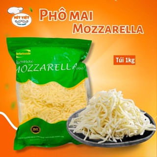  Phô Mai Mozzarella Bào Sợi Túi 1kg | Hoàng Lâm | Kéo Sợi Làm Pizza Pasta Hải Sản Sốt Phô Mai 