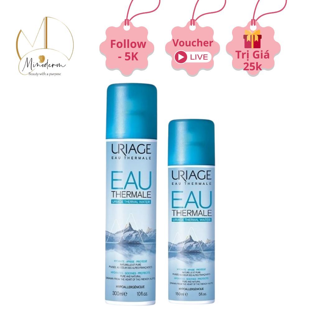 Xịt khoáng Uriage Thermal Water dưỡng ẩm, cân bằng da 50ml, 150ml, 300ml