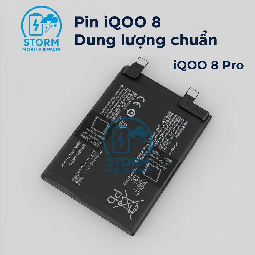 Pin iQOO 8 / iQOO 8 Pro sản phẩm pin mới, an toàn sử dụng ( iQOO8 - IQOO8Pro )