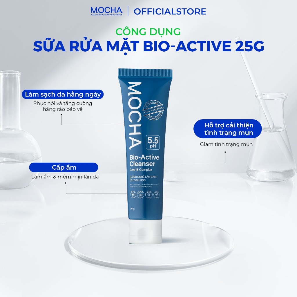 Sữa Rửa Mặt B5 MOCHA 25GR - Làm Sạch, Dưỡng Ẩm Cho Da