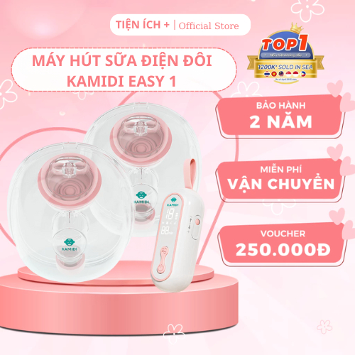 Máy Hút Sữa Điện Đôi Kamidi Easy 1 - Hút Mạnh, Kiệt Sữa, Rảnh Tay Với Chế Độ Sinh Học Tiện Lợi Dành 