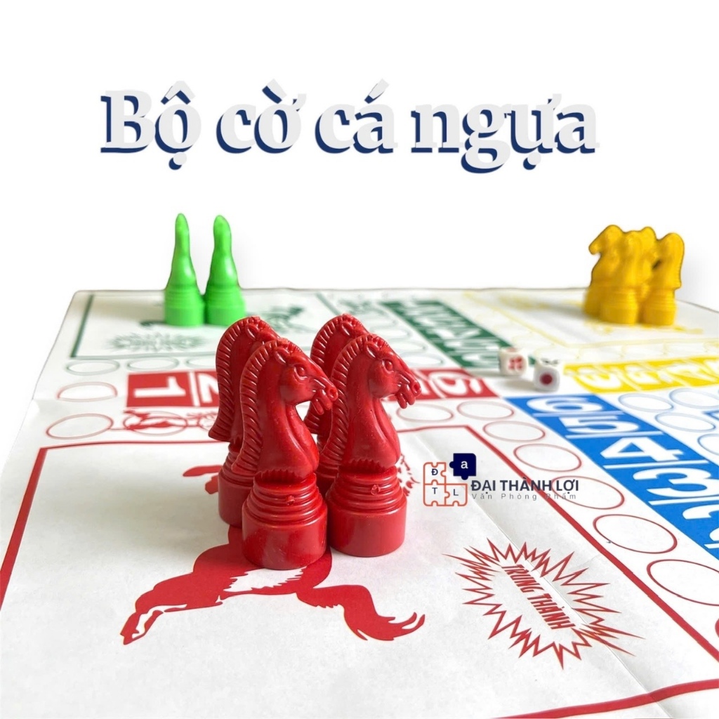Bộ cờ cá ngựa - Cờ Cá Ngựa loại thường hàng rẻ (Hàng chính hãng Trung Thành)
