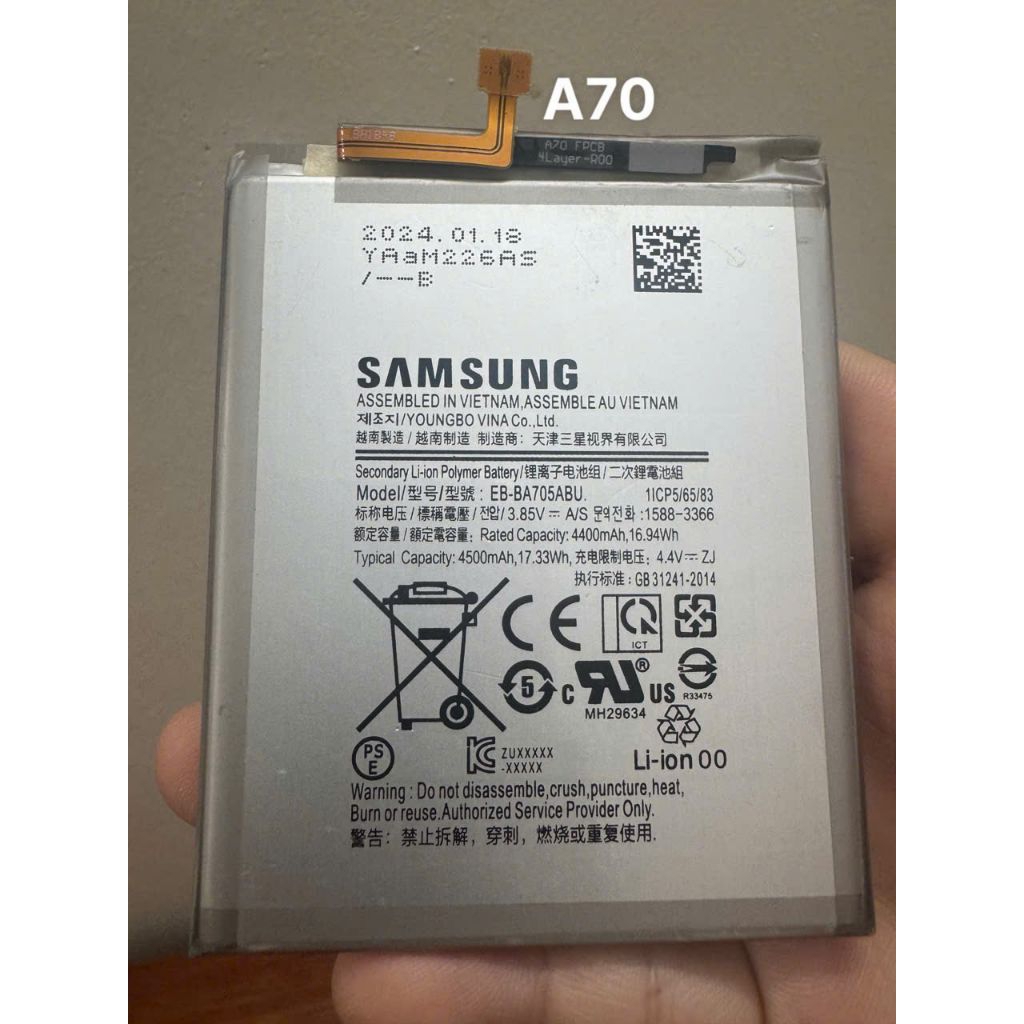 Pin cho máy Samsung A70 dung lượng 4500mah bảo hành lỗi đổi mới