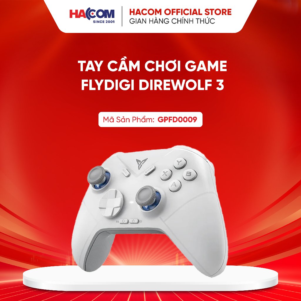 Tay cầm Flydigi Direwolf 3 hỗ trợ Macro, Polling Rate 1000Hz cho Nintendo Switch, PC, Laptop HACOM P