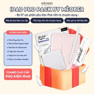  Combo phụ kiện iPad Pro Pack - Gồm 01 Bút Cảm ứng 01 Ốp Origami khe bút cố định 01 dán màn hình Paperlike Pro 01 Khăn 
