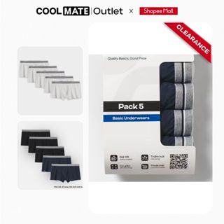   Combo tiết kiệm  Pack 5 Quần Lót Nam Coolmate Trunk Cotton Basics Mềm Mại Outlet không đổi trả 