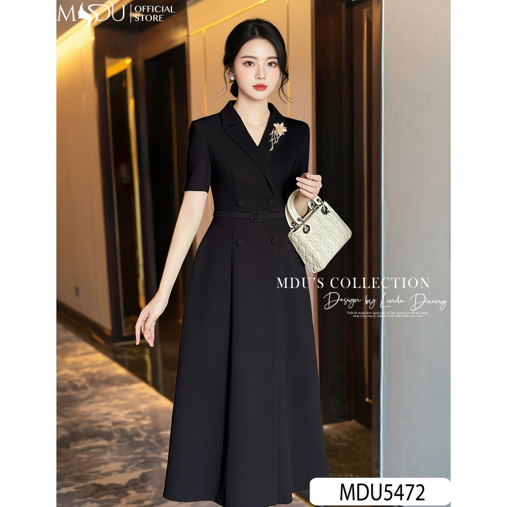 Trâm Cài Áo BLD017 Hình Hoa Cách Điệu Mạ Vàng Với Các Đường Lượn Sóng Nạm Pha Lê Tinh Tế Từ MDU