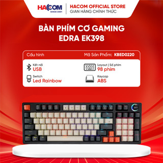  Bàn phím cơ EDRA EK398 Beta   Alpha  Blue  Brown  Red Switch  USB ABS Led Rainbow 