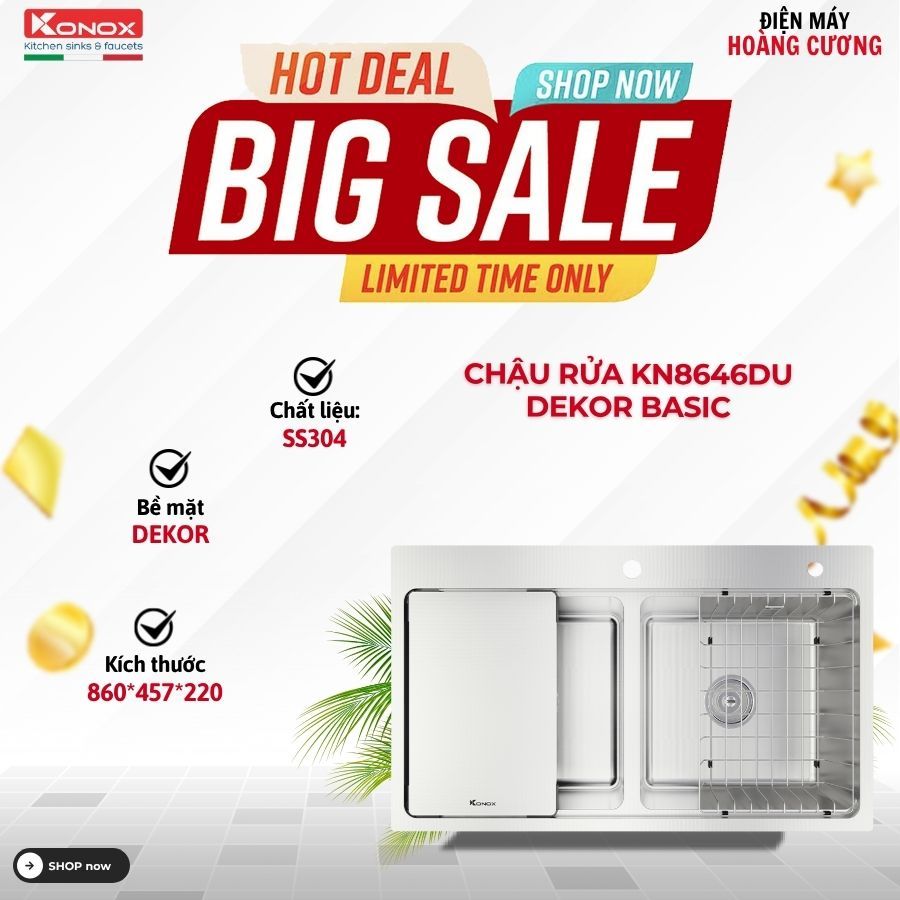 Chậu Rửa Bát Konox KN8646DU Dekor Undermount Sink - Thiết Kế Hiện Đại Cho Bếp