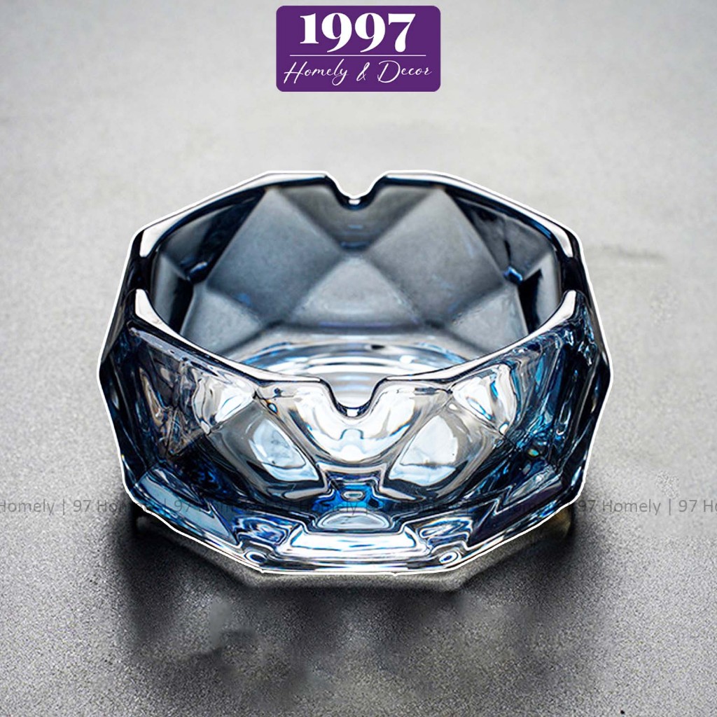 Gạt Tàn Thủy Tinh 97HOMELY Hình Dạng Lục Giác Trong Suốt Cao Cấp DT251002501