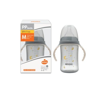 Bình sữa cho bé chính hãng Wesser nhựa PP cổ rộng 180ml / 260ml