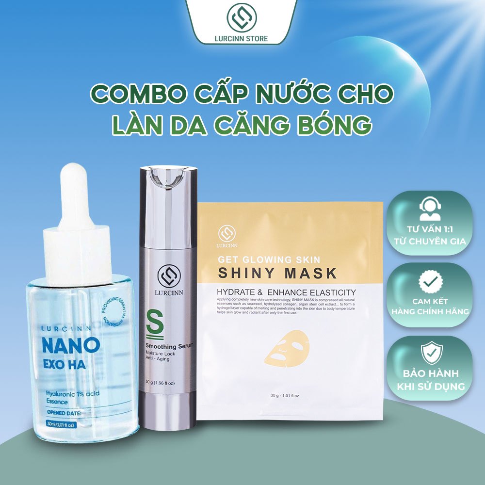 Bộ 3 Tinh Chất Cấp Nước Phục Hồi Da LURCINN – Căng Bóng, Dưỡng Ẩm, Làm Sáng Da | Lurcinn Vietnam