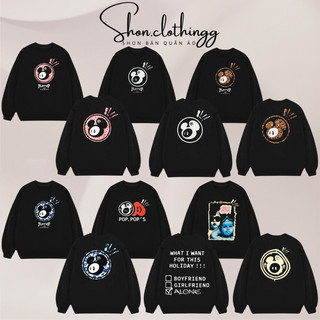 Áo Sweater Poppop Nỉ Chân Cua In Hình Sắc Nét Dày Dặn Thoáng Mát Full Tem Tag Mạc