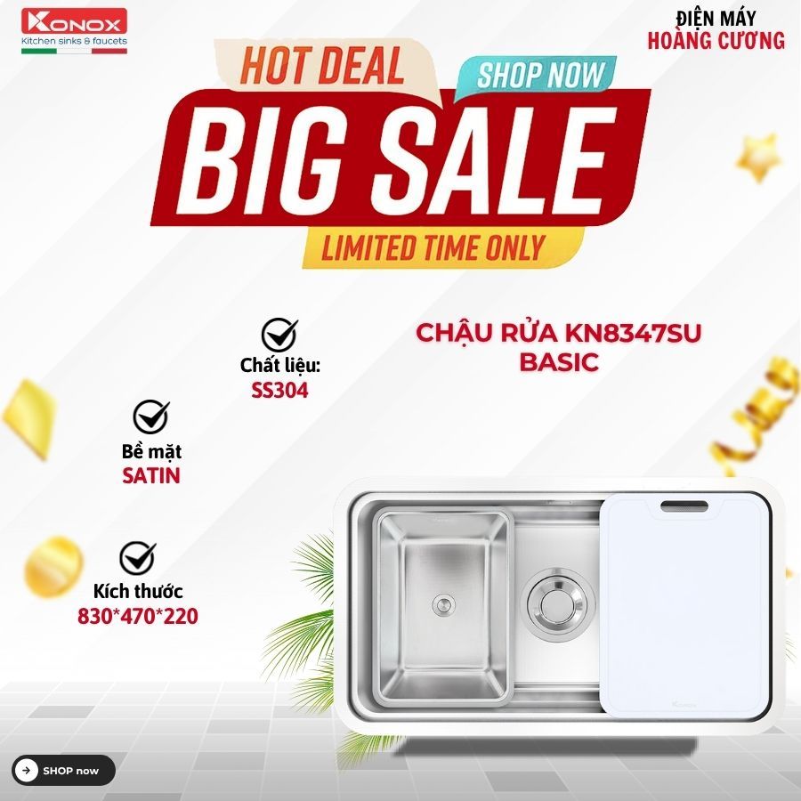 Chậu Rửa Chén Konox KN8347SU Undermount Sink – Chậu Rửa Chén Undermount Cao Cấp
